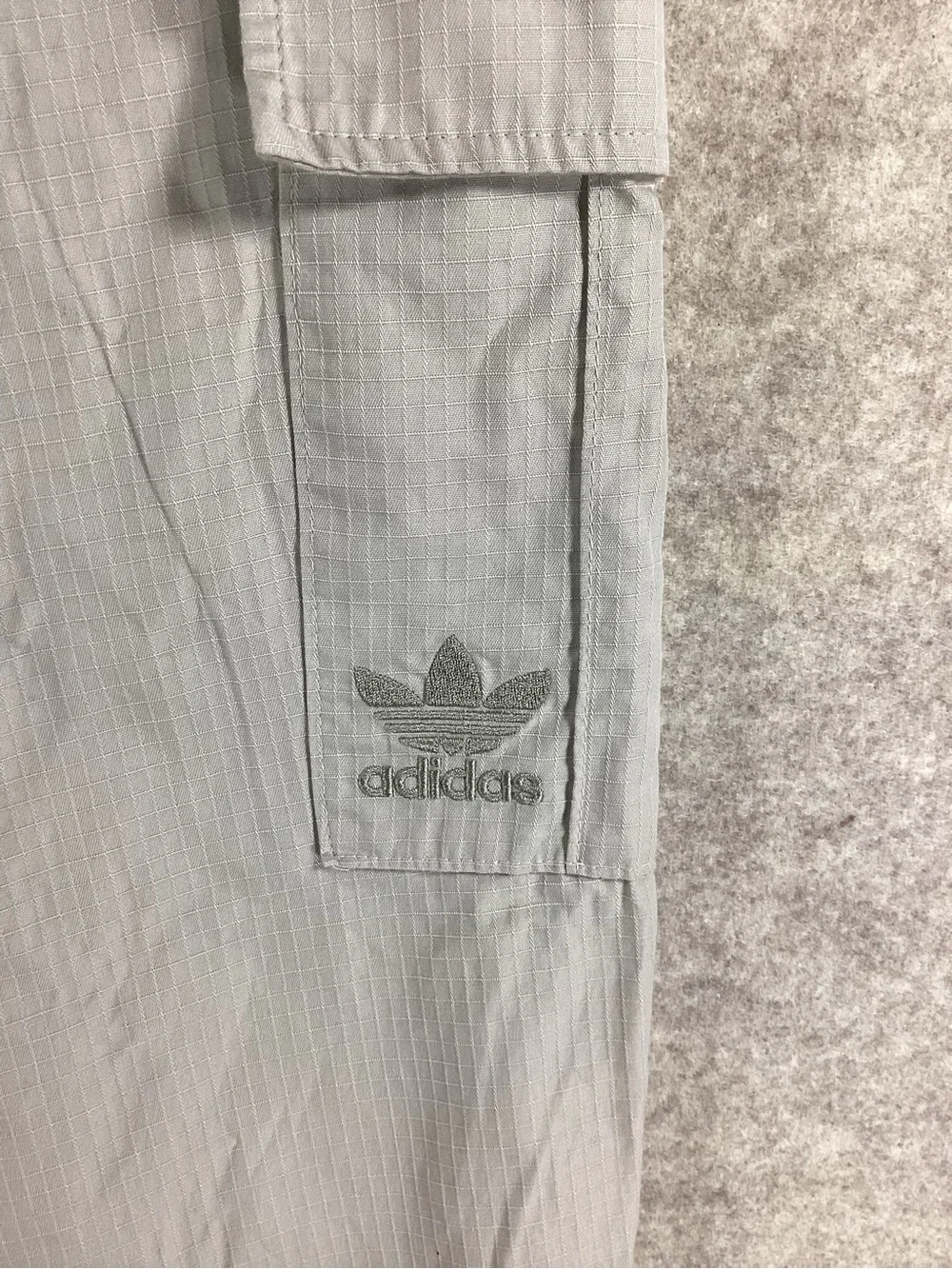 adidas Men’s Light Gray Trefoil Stone Khaki Pants